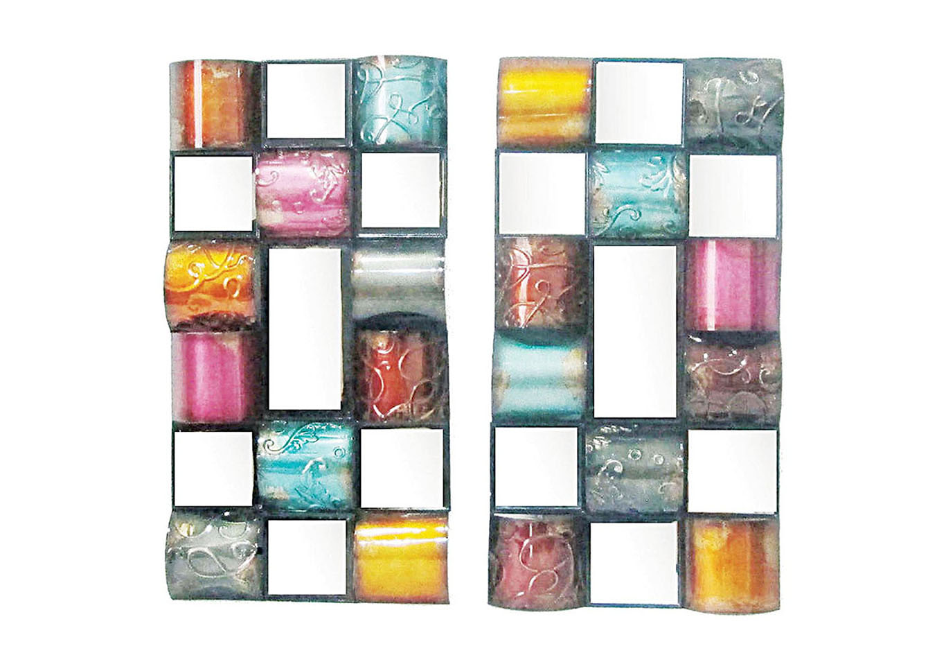 Teal/Hot Pink/Gold/Charcoal Assortment-Wall Decor,Home Source