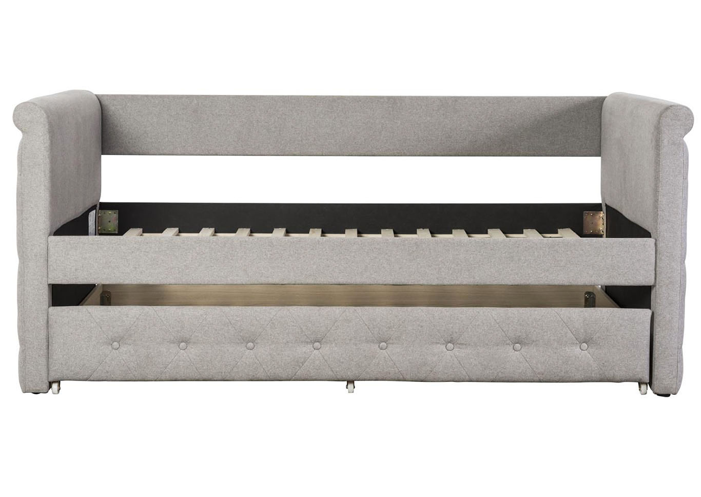 Grey Tufted Day Bed w/Trundle,Home Source