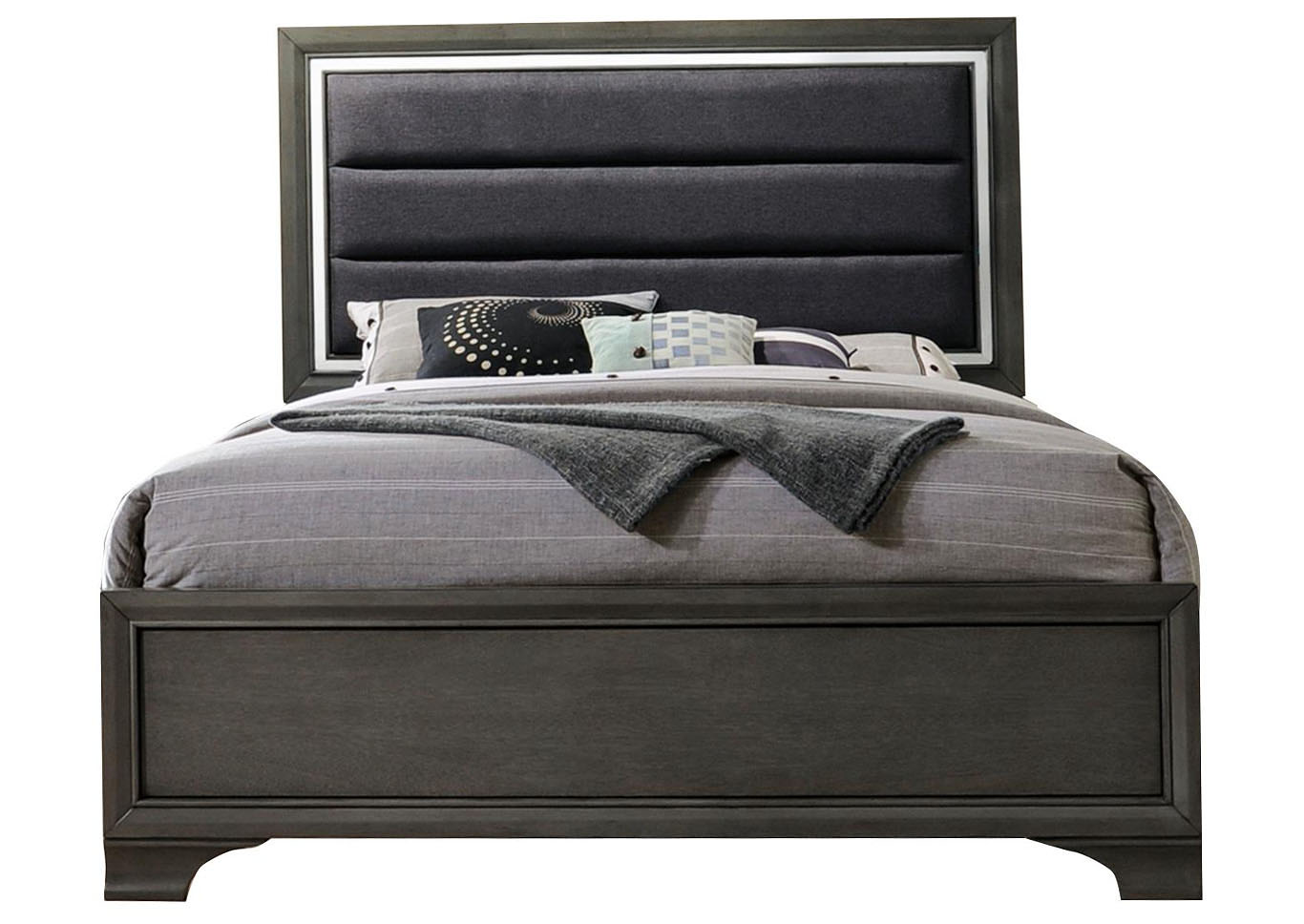 Grace Grey Queen Platform Bed,Home Source