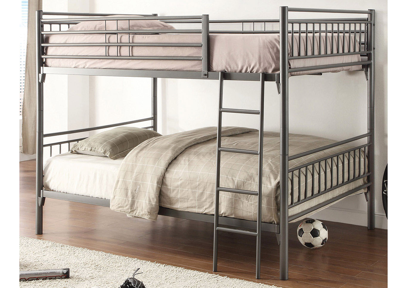 Henry Grey Bunk Bed Full/Full,Home Source