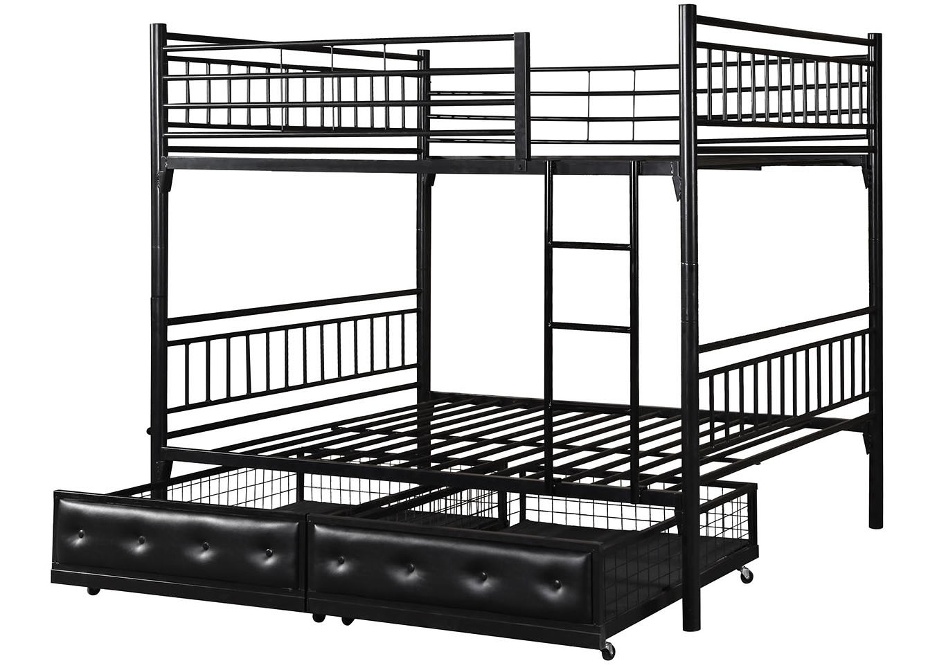 Henry Black Bunk Bed Full/Full w/Drawers,Home Source