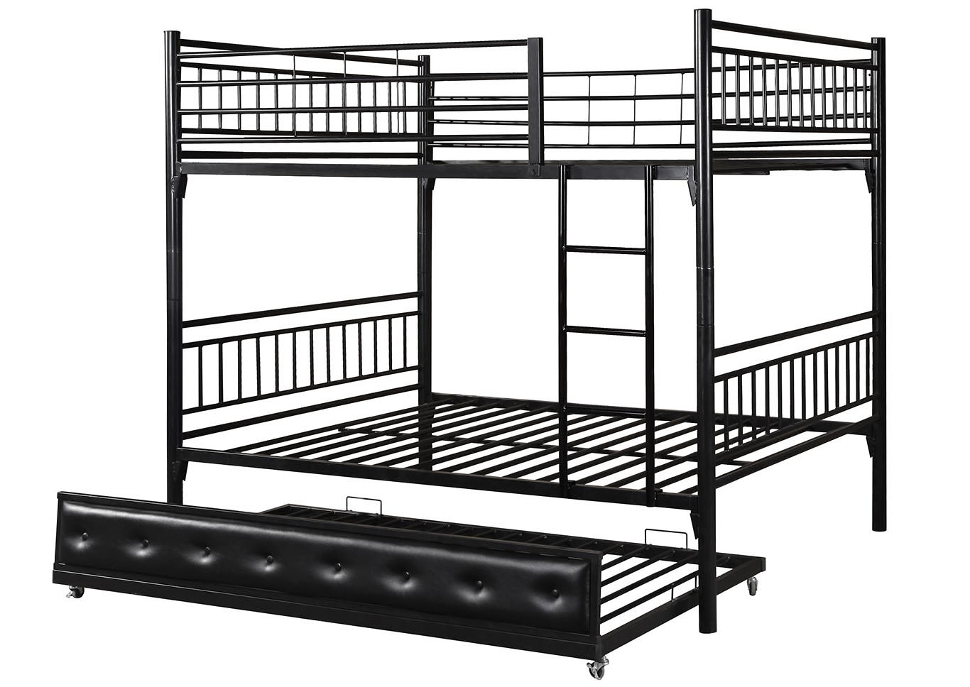 Henry Black Bunk Bed Full/Full w/Trundle,Home Source