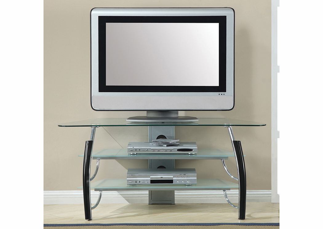 Glass/Black TV Stand,Home Source