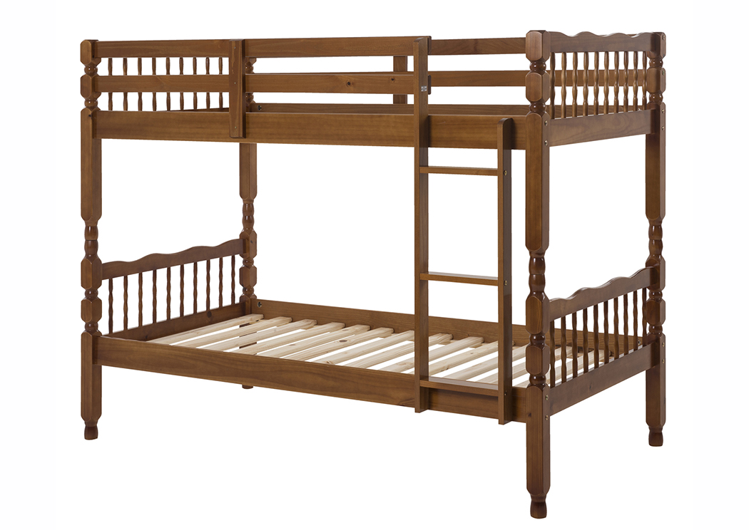 2.5" Pine Bunk Bed Twin/Twin (Fully slated 14x2),Home Source