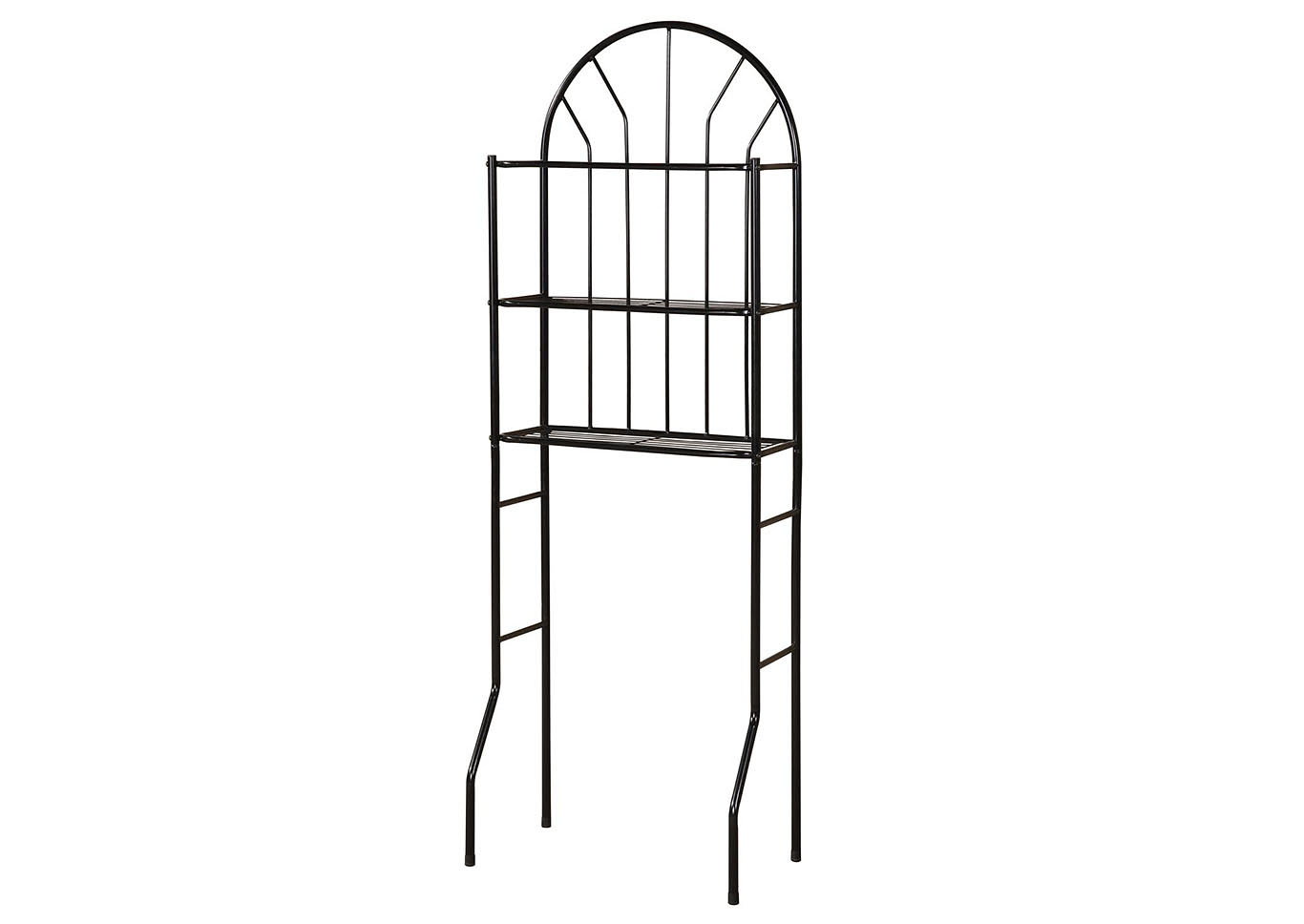 Black Bathroom 3 Shelf Space Saver,Home Source