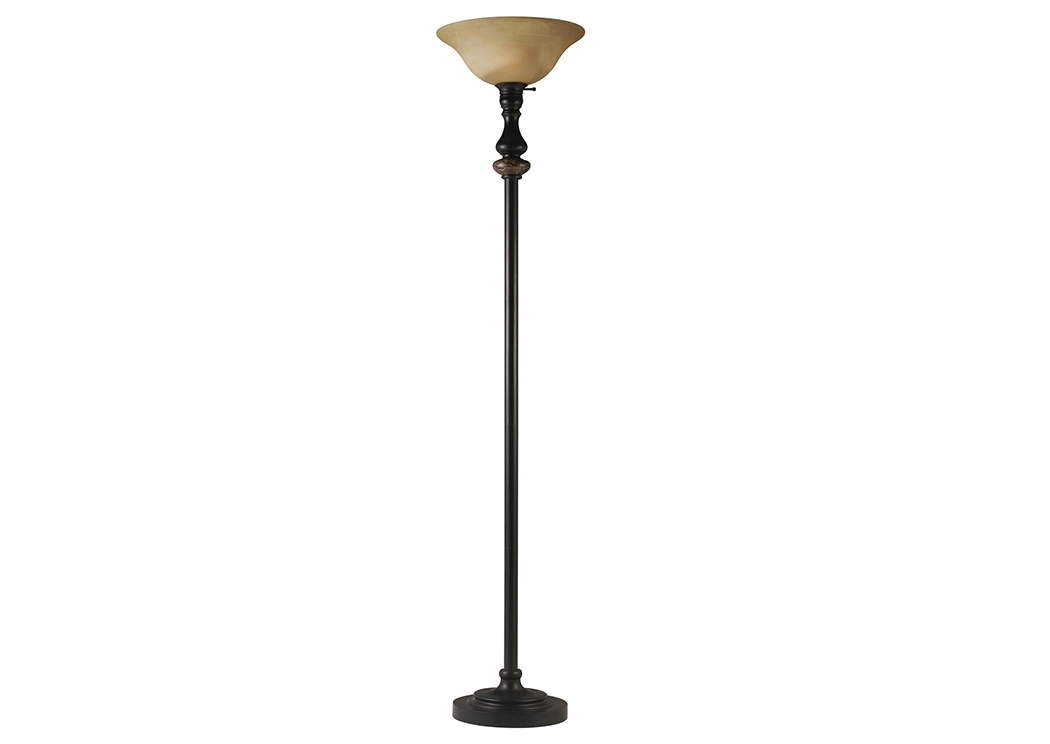 Black/Marble Polyresin & Metal Lamp,Home Source