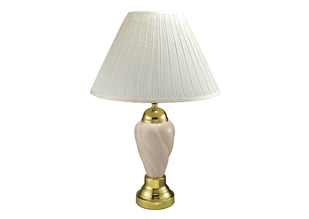 White Ceramic Table Lamp,Home Source