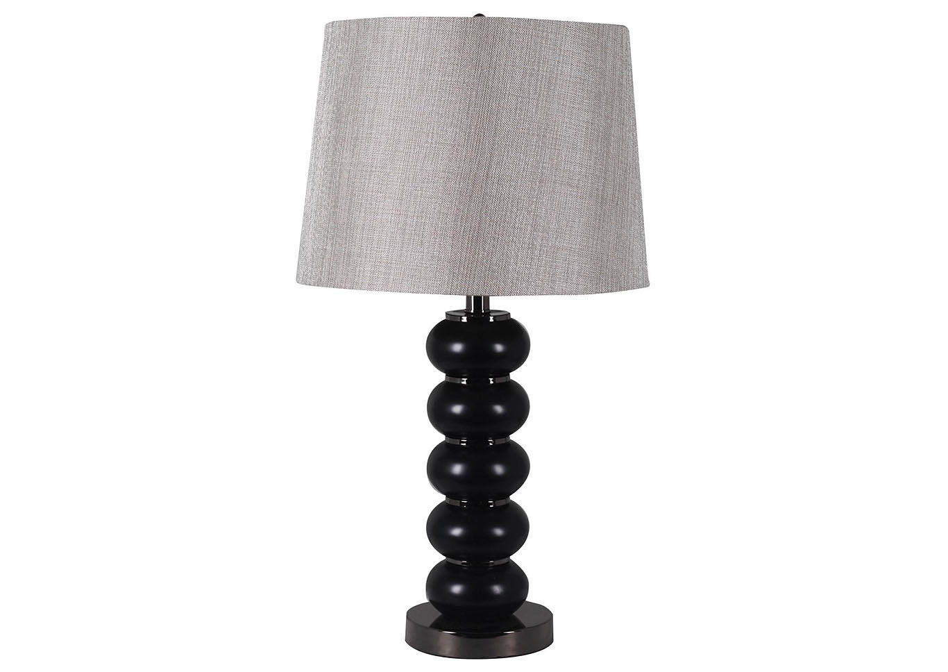 White Shade/Black   Table Lamp,Home Source