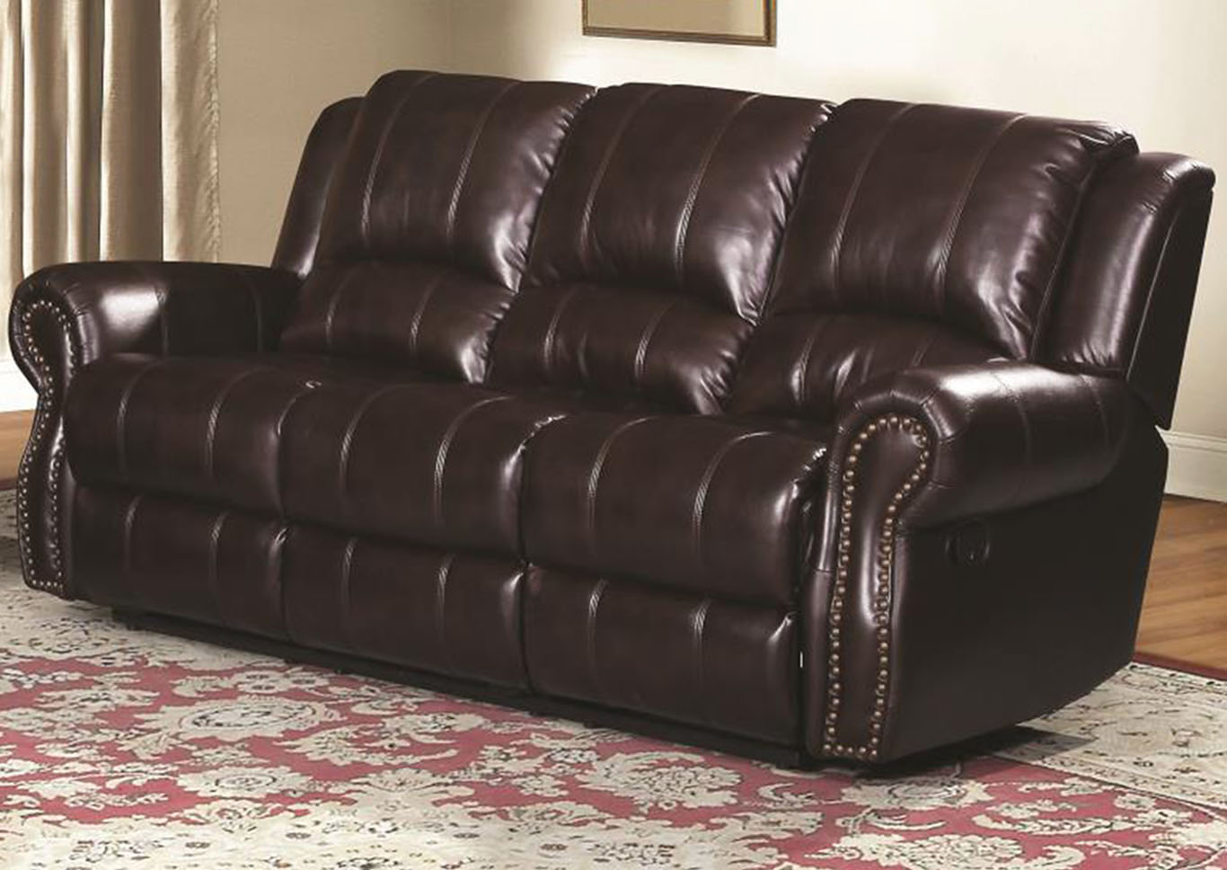 Dustin Brown Reclining Sofa,Home Source