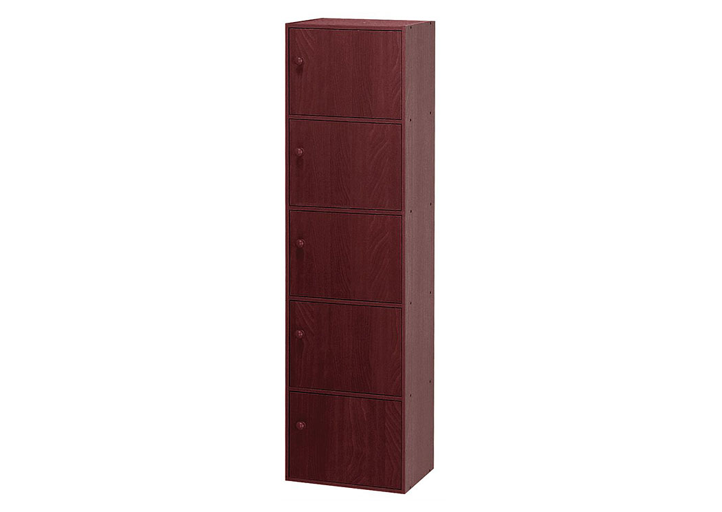 Mahogany 5 Door Utility Shelf,Home Source