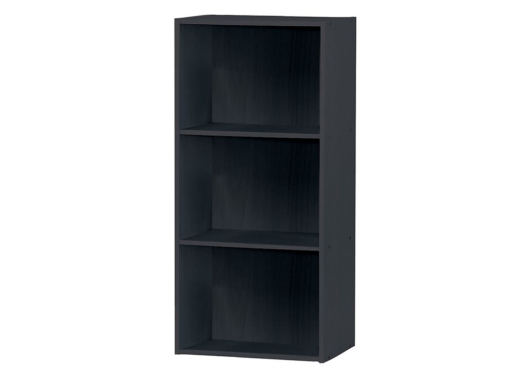 Tammy Black 3 Shelf Bookcase,Home Source