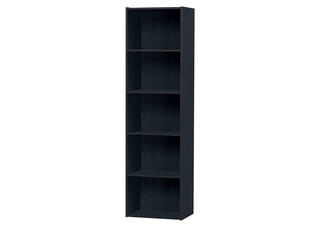 Sandra Black 5 Shelf Bookcase,Home Source