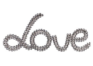Silver Wall Decor Love in Jewels