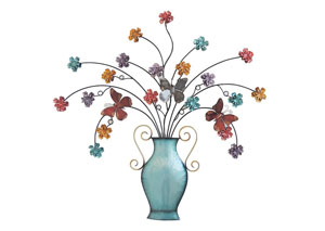 Image for Multi Wall Decor Vase w/Multi Tiny Flowers