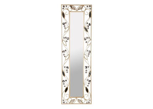 Gold Wall Mirror Rectangle w/Leaves
