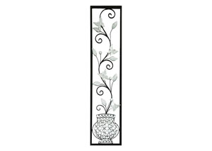 Image for Silver Wall Decor Vase w/Butterflies