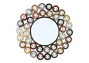Beige & Brown & Tan Wall Mirror Cirlces & Circles
