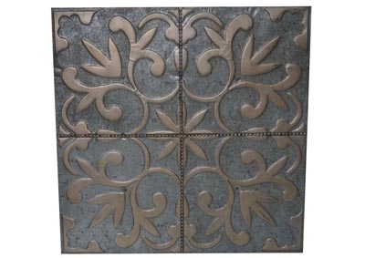 Image for Steel Gray/Cream Wall Decor -Filigree Wall Square