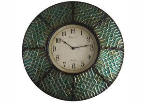 Image for Teal Wall Clock-8 Paneled