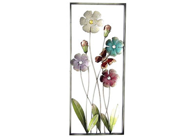 Image for Lavender/Teal/Lime Wall Decor-Flower & Bud
