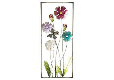 Image for Lavender/Teal/Lime Wall Decor-Flower & Bud