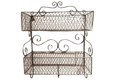 Image for Black Wall Decor- Metal Wall Rack
