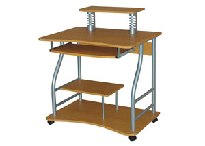 Image for Light Walnut Computer Cart on Casters