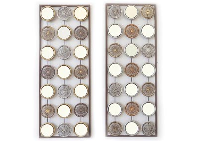 Image for Gold/Silver/Bronze Metal Wall Decor (Set of 2) /2 Sets