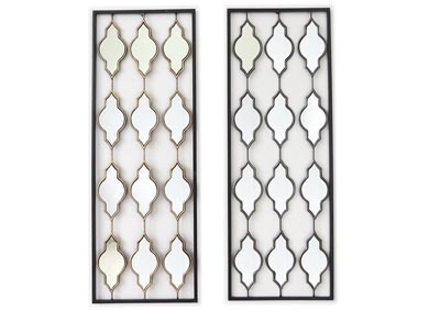 Image for Gold/Grey Metal Wall Decor