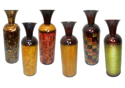 Image for Assorted Table Top-Metal Trumpet Vases