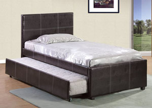 Espresso Trundle Bed Bob S House, Bobs Furniture Twin Bed Frame