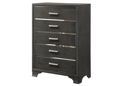 Image for Grace Grey 5 Drawer Chest