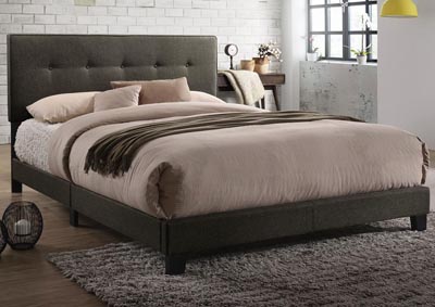 Image for Shanice Brown Upholstered Platform Queen Bed