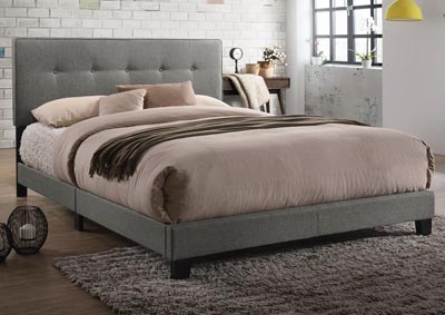 Image for Shanice Dark Grey Upholstered Platform Queen Bed