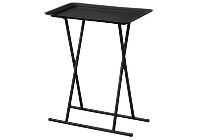 Image for Tiffany Black Folding Snack Table w/Plastic Tray