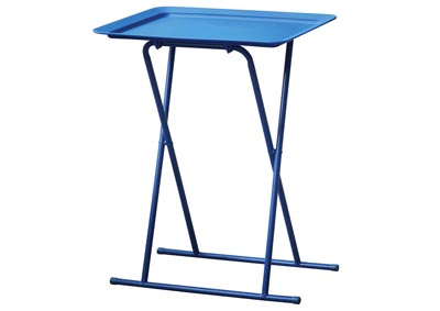 Image for Tiffany Blue Folding Snack Table w/Plastic Tray