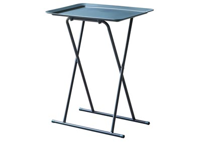 Image for Tiffany Navy Folding Snack Table w/Plastic Tray