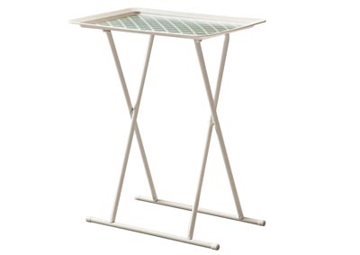 Image for Tiffany Turquoise Folding Snack Table w/Plastic Tray
