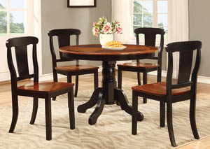 Image for Black/Cherry Table w/4 Side Chairs