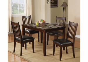 Image for Mahogany Dining Height Set W Marble Top