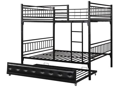 Henry Black Bunk Bed Full/Full w/Trundle