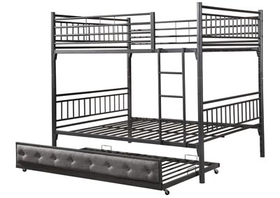 Image for Henry Grey Bunk Bed Full/Full w/Trundle