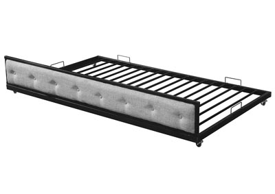 Image for Henry Grey/Black Twin Size Metal Trundle Bed