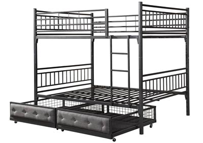 Image for June Grey Twin/Twin Bunk Bed w/Storage