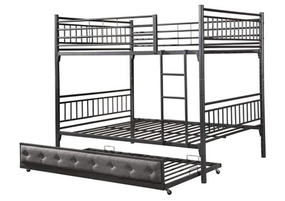 Image for June Grey Twin/Twin Bunk Bed w/Trundle