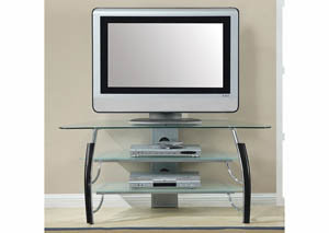 Image for Glass/Black TV Stand