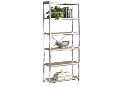 Image for Silver 5 Shelf Bookcase