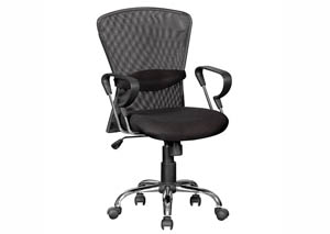 Image for Black/Chrome Mesh Computer Chair
