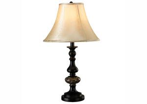 Brown Polyresin Table Lamp