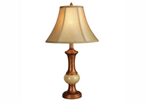 Gold Polyresin Table Lamp